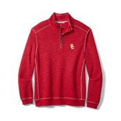 USC Trojans Men's Cardinal SC Interlock Big & Tall Sport Tobago Bay 1/2 Zip Top